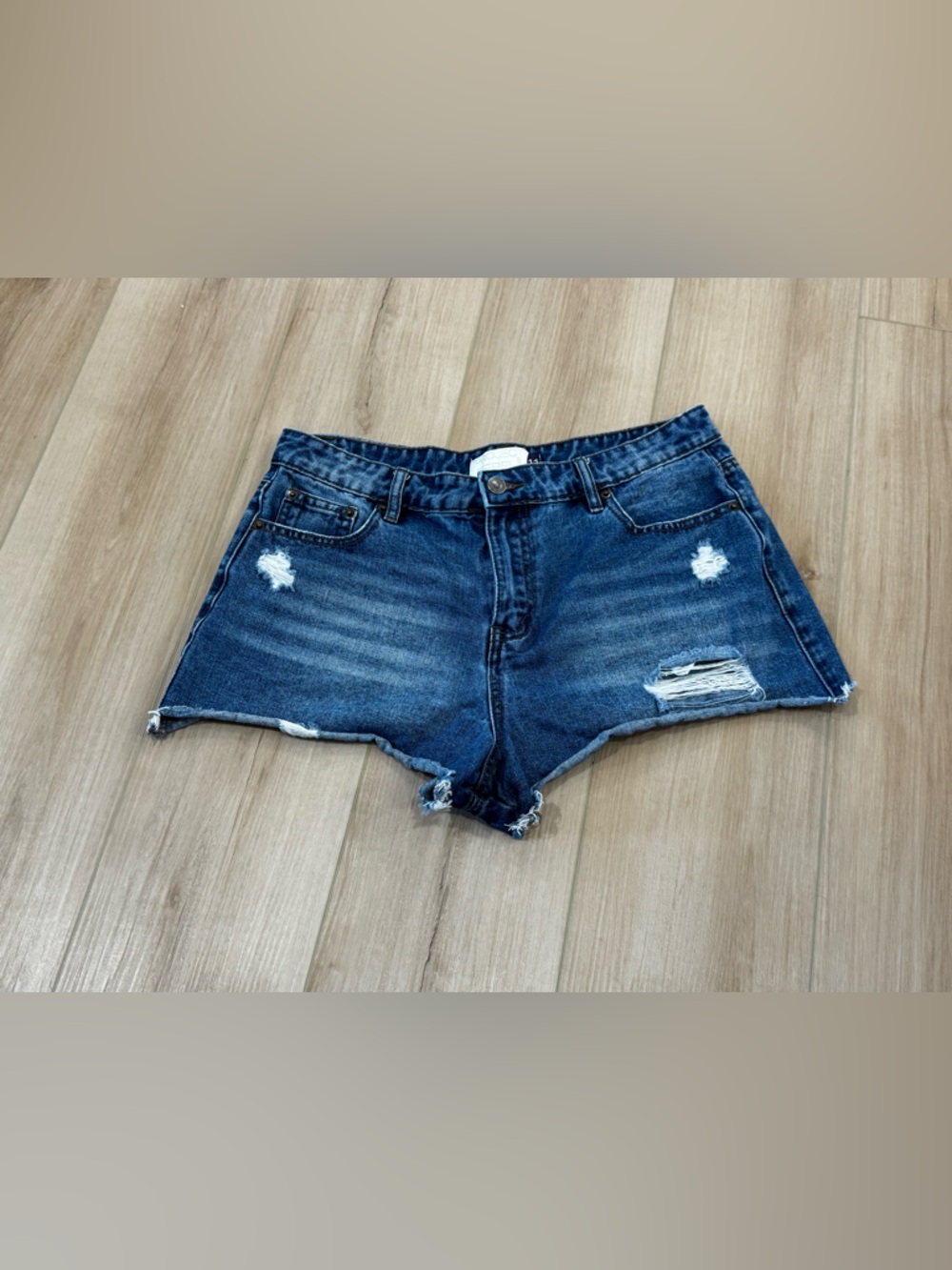 Project Rebellium Distressed Denim Cutoff Shorts Size 11 Raw Hem Festival